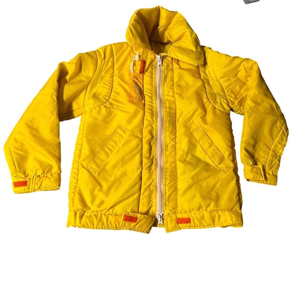 Almarin Canada PFD Flotation Jacket Yellow Nautical Safety Coat Whistle L Vntg - Picture 12 of 15